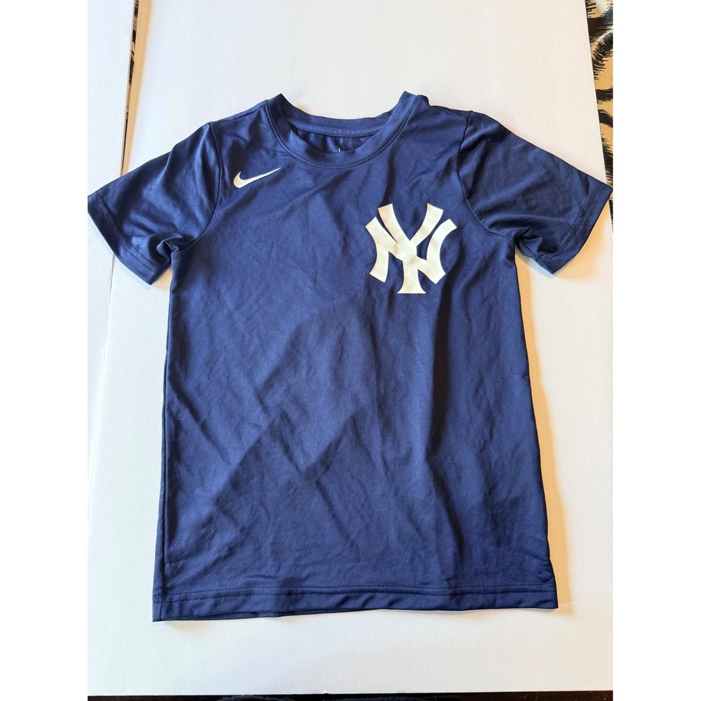 Nike New York Yankees Women XS Navy Blue Mesh T-Shirt MLB Number 7 M1011459
